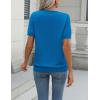 imageZeagoo Womens Summer Short Sleeve Tops Crew Neck Lightweight Pullover Sweaters Loose Dressy Casual Blouse Basic ClothesSky Blue