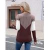 imageZeagoo Womens V Neck Sweaters Shirts Long Sleeve Lightweight Ribbed Knit Pullover Sweater Blouse Tops with Buttons OufitsCchocolate Brown