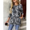 imageZeagoo Womens Long Sleeve Shirts Basic Crewneck Blouses Dressy Casual Loose Tunic Tops with Pockets SXXLCx273