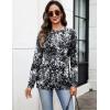 imageZeagoo Womens Long Sleeve Shirts Basic Crewneck Blouses Dressy Casual Loose Tunic Tops with Pockets SXXLCx273