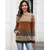 imageZeagoo Womens Long Sleeve Shirts Basic Crewneck Blouses Dressy Casual Loose Tunic Tops with Pockets SXXLJh398