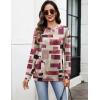 imageZeagoo Womens Long Sleeve Shirts Basic Crewneck Blouses Dressy Casual Loose Tunic Tops with Pockets SXXLJh509