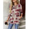 imageZeagoo Womens Long Sleeve Shirts Basic Crewneck Blouses Dressy Casual Loose Tunic Tops with Pockets SXXLJh509