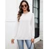 imageZeagoo Womens Long Sleeve Shirts Basic Crewneck Blouses Dressy Casual Loose Tunic Tops with Pockets SXXLWhite