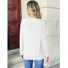 imageZeagoo Womens Long Sleeve Shirts Basic Crewneck Blouses Dressy Casual Loose Tunic Tops with Pockets SXXLWhite