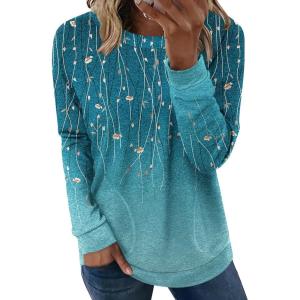 imageZeagoo Womens Long Sleeve Shirts Basic Crewneck Blouses Dressy Casual Loose Tunic Tops with Pockets SXXLXh363