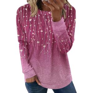 imageZeagoo Womens Long Sleeve Shirts Basic Crewneck Blouses Dressy Casual Loose Tunic Tops with Pockets SXXLXh370
