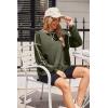 imageZeagoo Womens Sweatshirts Long Sleeve Crewneck Pullover Tops 2025 Fall Winter Trendy Side Zip Going Out HoodiesArmy Green