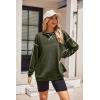 imageZeagoo Womens Sweatshirts Long Sleeve Crewneck Pullover Tops 2025 Fall Winter Trendy Side Zip Going Out HoodiesArmy Green