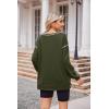 imageZeagoo Womens Sweatshirts Long Sleeve Crewneck Pullover Tops 2025 Fall Winter Trendy Side Zip Going Out HoodiesArmy Green