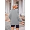 imageZeagoo Womens Sweatshirts Long Sleeve Crewneck Pullover Tops 2025 Fall Winter Trendy Side Zip Going Out HoodiesGrey