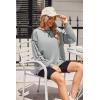 imageZeagoo Womens Sweatshirts Long Sleeve Crewneck Pullover Tops 2025 Fall Winter Trendy Side Zip Going Out HoodiesGrey