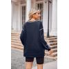 imageZeagoo Womens Sweatshirts Long Sleeve Crewneck Pullover Tops 2025 Fall Winter Trendy Side Zip Going Out HoodiesNavy Blue