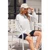 imageZeagoo Womens Sweatshirts Long Sleeve Crewneck Pullover Tops 2025 Fall Winter Trendy Side Zip Going Out HoodiesWhite
