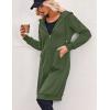 imageZeagoo Womens Zip Up Hoodies Oversized Fleece Long Tunic Sweatshirts Casual Long Sleeve 2026 Fall Hoodie Jacket CoatArmy Green