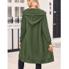 imageZeagoo Womens Zip Up Hoodies Oversized Fleece Long Tunic Sweatshirts Casual Long Sleeve 2026 Fall Hoodie Jacket CoatArmy Green