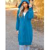 imageZeagoo Womens Zip Up Hoodies Oversized Fleece Long Tunic Sweatshirts Casual Long Sleeve 2026 Fall Hoodie Jacket CoatBlue
