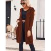 imageZeagoo Womens Zip Up Hoodies Oversized Fleece Long Tunic Sweatshirts Casual Long Sleeve 2026 Fall Hoodie Jacket CoatBrown