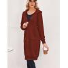 imageZeagoo Womens Zip Up Hoodies Oversized Fleece Long Tunic Sweatshirts Casual Long Sleeve 2026 Fall Hoodie Jacket CoatBrown