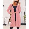 imageZeagoo Womens Zip Up Hoodies Oversized Fleece Long Tunic Sweatshirts Casual Long Sleeve 2026 Fall Hoodie Jacket CoatDark Pink