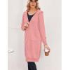 imageZeagoo Womens Zip Up Hoodies Oversized Fleece Long Tunic Sweatshirts Casual Long Sleeve 2026 Fall Hoodie Jacket CoatDark Pink