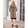 imageZeagoo Womens Zip Up Hoodies Oversized Fleece Long Tunic Sweatshirts Casual Long Sleeve 2026 Fall Hoodie Jacket CoatLeopard Print
