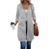 imageZeagoo Womens Zip Up Hoodies Oversized Fleece Long Tunic Sweatshirts Casual Long Sleeve 2026 Fall Hoodie Jacket CoatLight Grey
