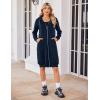 imageZeagoo Womens Zip Up Hoodies Oversized Fleece Long Tunic Sweatshirts Casual Long Sleeve 2026 Fall Hoodie Jacket CoatNavy