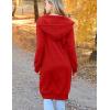 imageZeagoo Womens Zip Up Hoodies Oversized Fleece Long Tunic Sweatshirts Casual Long Sleeve 2026 Fall Hoodie Jacket CoatRed