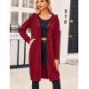 imageZeagoo Womens Zip Up Hoodies Oversized Fleece Long Tunic Sweatshirts Casual Long Sleeve 2026 Fall Hoodie Jacket CoatWine Red