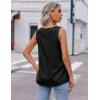 imageZeagoo Womens 2025 Silk Satin Tank Tops V Neck Casual Cami Sleeveless Camisole Blouses Summer Basic Tank ShirtA Black