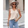 imageZeagoo Womens 2025 Silk Satin Tank Tops V Neck Casual Cami Sleeveless Camisole Blouses Summer Basic Tank ShirtChampagne Color
