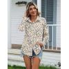 imageZeagoo Womens Cotton Linen Button Down Shirts Loose Fit Long Sleeve Collared Blouse Casual V Neck Tops Outfits S3XLXh397