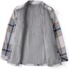 imageZeagoo Womens Fleece Sherpa Jacket Casual Long Sleeve Button Down Flannel Shacket Shirt Winter Coat with PocketsGrey