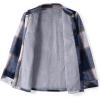 imageZeagoo Womens Fleece Sherpa Jacket Casual Long Sleeve Button Down Flannel Shacket Shirt Winter Coat with PocketsNavy