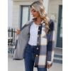 imageZeagoo Womens Fleece Sherpa Jacket Casual Long Sleeve Button Down Flannel Shacket Shirt Winter Coat with PocketsNavy