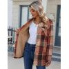 imageZeagoo Womens Fleece Sherpa Jacket Casual Long Sleeve Button Down Flannel Shacket Shirt Winter Coat with PocketsOrange