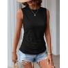 imageZeagoo Womens Ruched Tank Tops 2025 Crew Neck Cute Summer Sleeveless Blouse Shirts SXXL2 Packarmy Green and Black