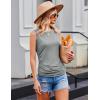imageZeagoo Womens Ruched Tank Tops 2025 Crew Neck Cute Summer Sleeveless Blouse Shirts SXXLGrey