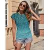 imageZeagoo Womens Tops Ruched Cap Short Sleeve Tshirts Shirts Crew Neck T Shirts Trendy Fashion Blouse SXXXL3pcs Yflower Blue  Dark Red  Black