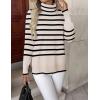 imageZeagoo Womens Turtleneck Sweater Long Sleeve Spilt Hem Casual Knit Pullover Chunky Fall Winter Jumper Top 2025Pat2