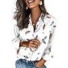 imageZeagoo Satin Blouses for Women Silk Button Down Shirts Long Sleeve Business Casual TopsWhite Feather