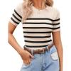 imageZeagoo Womens Short Sleeve Basic Slim Fit Tops Crewneck Ribbed Knit T Shirt Cute Summer Outfits