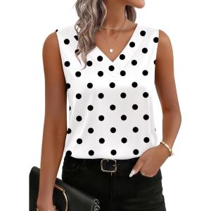 imageZeagoo Womens Silk Satin Tank Tops V Neck Casual Camisoles Sleeveless Business Work Blouses Dressy Summer ShirtsPjh592