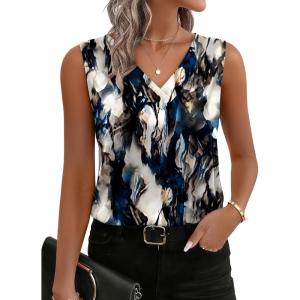 imageZeagoo Womens Silk Satin Tank Tops V Neck Casual Camisoles Sleeveless Business Work Blouses Dressy Summer ShirtsPzr220