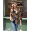 imageZeagoo 34 Length Sleeve Womens Tops Round Neck Casual Summer Tunic Tops Basic Tees Blouses Dressy TShirts Pleated ShirtsGeometric Color Block