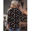imageZeagoo 34 Length Sleeve Womens Tops Round Neck Casual Summer Tunic Tops Basic Tees Blouses Dressy TShirts Pleated ShirtsHalloween Print 01