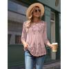 imageZeagoo 34 Length Sleeve Womens Tops Round Neck Casual Summer Tunic Tops Basic Tees Blouses Dressy TShirts Pleated ShirtsHot Pink