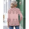 imageZeagoo 34 Length Sleeve Womens Tops Round Neck Casual Summer Tunic Tops Basic Tees Blouses Dressy TShirts Pleated ShirtsHot Pink