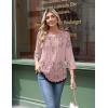 imageZeagoo 34 Length Sleeve Womens Tops Round Neck Casual Summer Tunic Tops Basic Tees Blouses Dressy TShirts Pleated ShirtsHot Pink